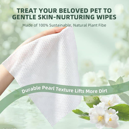 IMMHABI 400 Count Dog Wipes for Paws and Butt,Plant-Based Hypoallergenic Pet Wipes Cleansing & Deodorizing Wipes for Dogs Face and Body Wipes Cleaning Fur (White Tea)5
