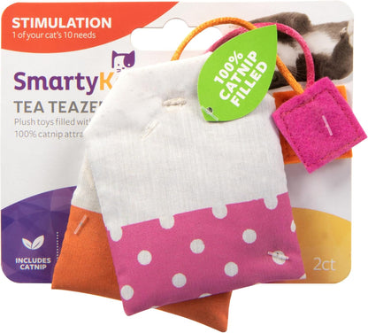 Smartykat (2 Count Tea Teazers Catnip Cat Toys - Pink/Orange, 2 Count1