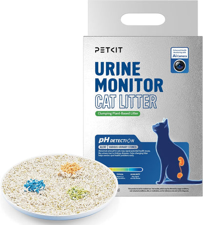 PETKIT Tofu Cat Litter, Clumping Flushable, Urine Ph Detection Cat Litter | 100% Natural Ingredients Plant Tofu Litter, Dust-Free,Low Tracking and Odor Control1