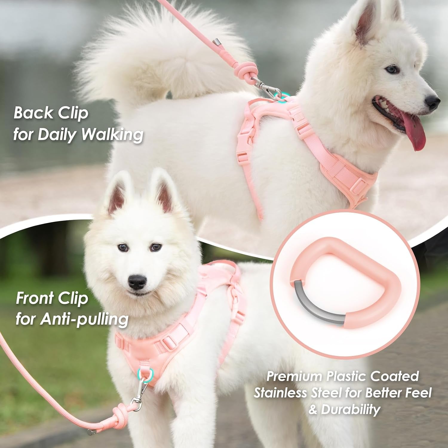 no-pull-dog-harness-puppy-vest-with-front-clip-for-small-medium-large-sized-doglight-pink-l