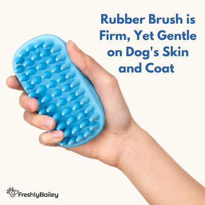 Rubber Curry Brush Dog for Short Haired Dogs - Soft & Gentle Deshedding Brush - Use Wet as Bath Brush or Dry for Grooming Loose Hair6