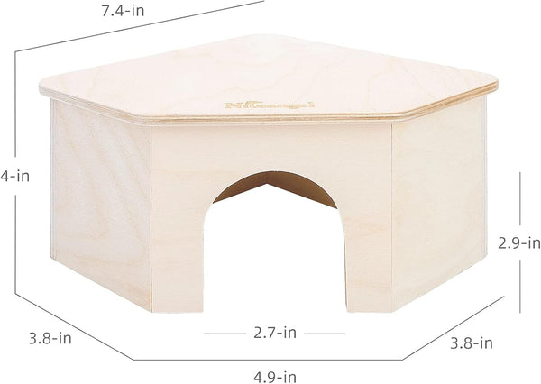 Niteangel Birch Chamber-Maze Hamster Hideout - Small Pets Woodland House Habitats Decor for Hamster Mice Gerbils Mouse5