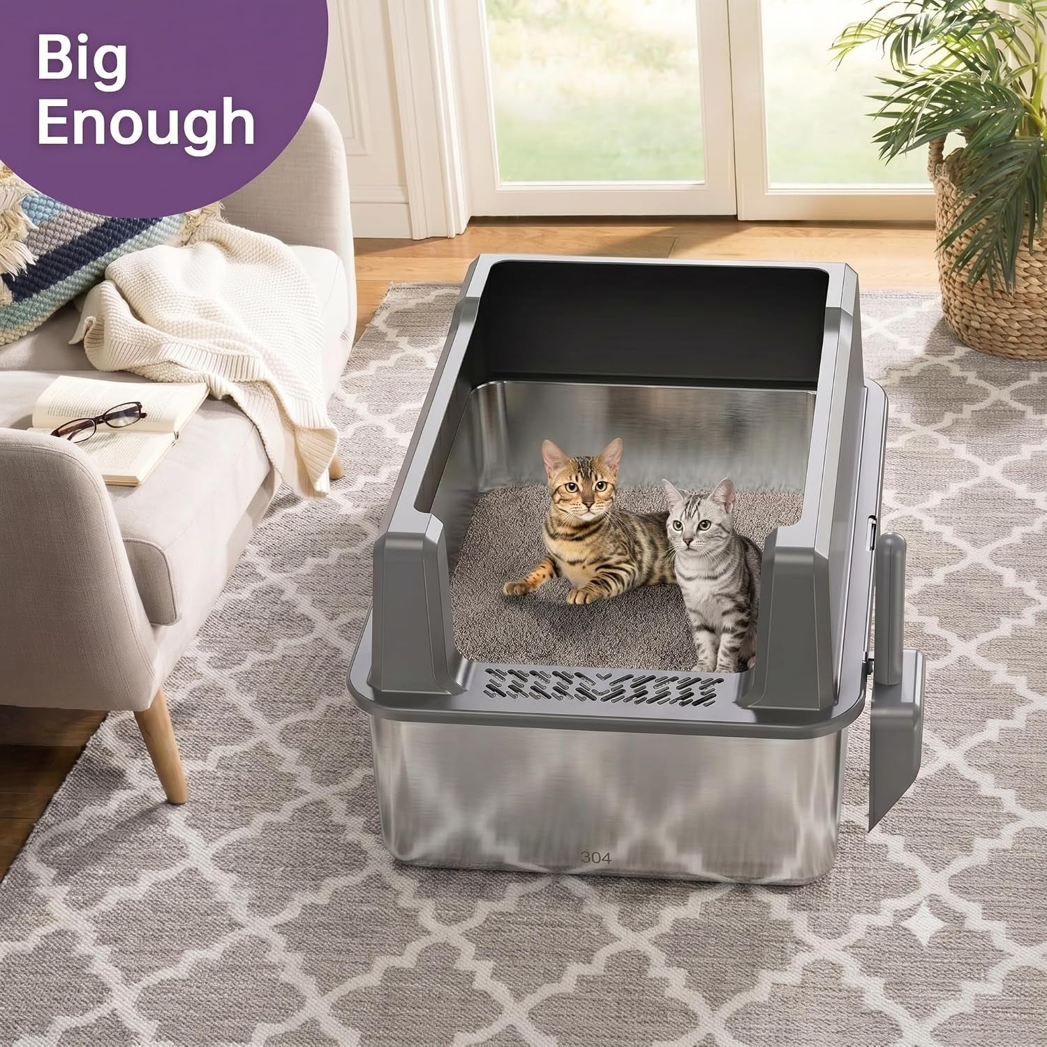 extra-large-xxl-stainless-steel-cat-litter-box-with-lid-26-l-x-18-w-x-12-h-metal-litter-box-with-hight-sides-for-big-cats-multiple-cats-never-absorbs-odors-anti-urine-leakage-easy-cleaning