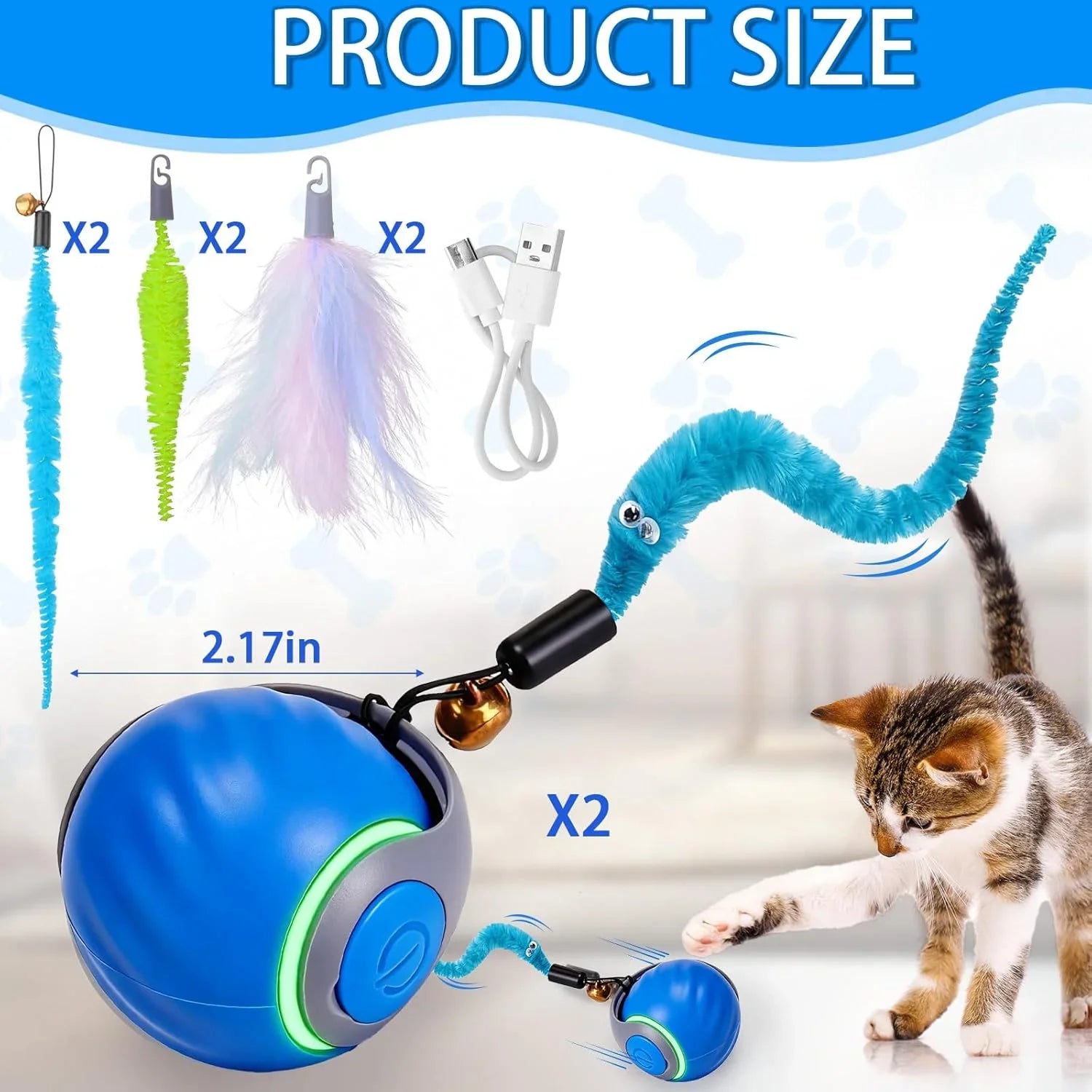 interactive-cat-toy-with-2-17in-ball-feather-pipe-cleaner-attachments-usb-charging-and-playful-kitten