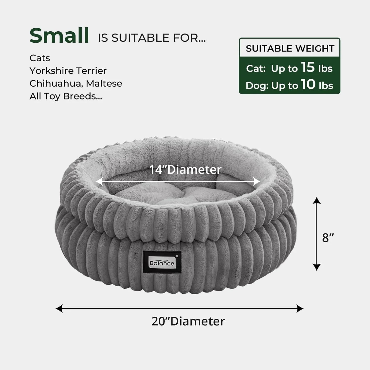 small-gray-plush-pet-bed-for-cats-and-small-dogs-20-inch-diameter-cozy-corduroy-design-suitable-for-toy-breeds-up-to-15-lbs