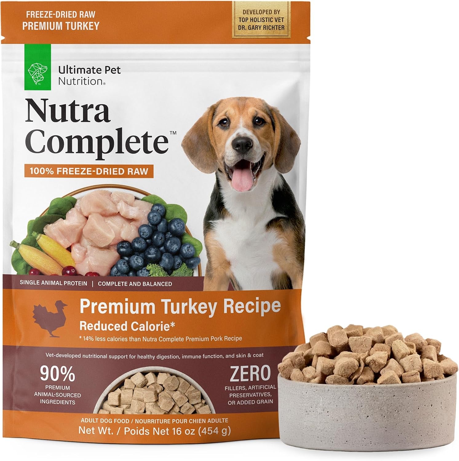 ultimate-pet-nutrition-nutra-complete-100-freeze-dried-raw-veterinarian-formulated-dog-food-with-antioxidants-prebiotics-and-amino-acids-1-pound-beef