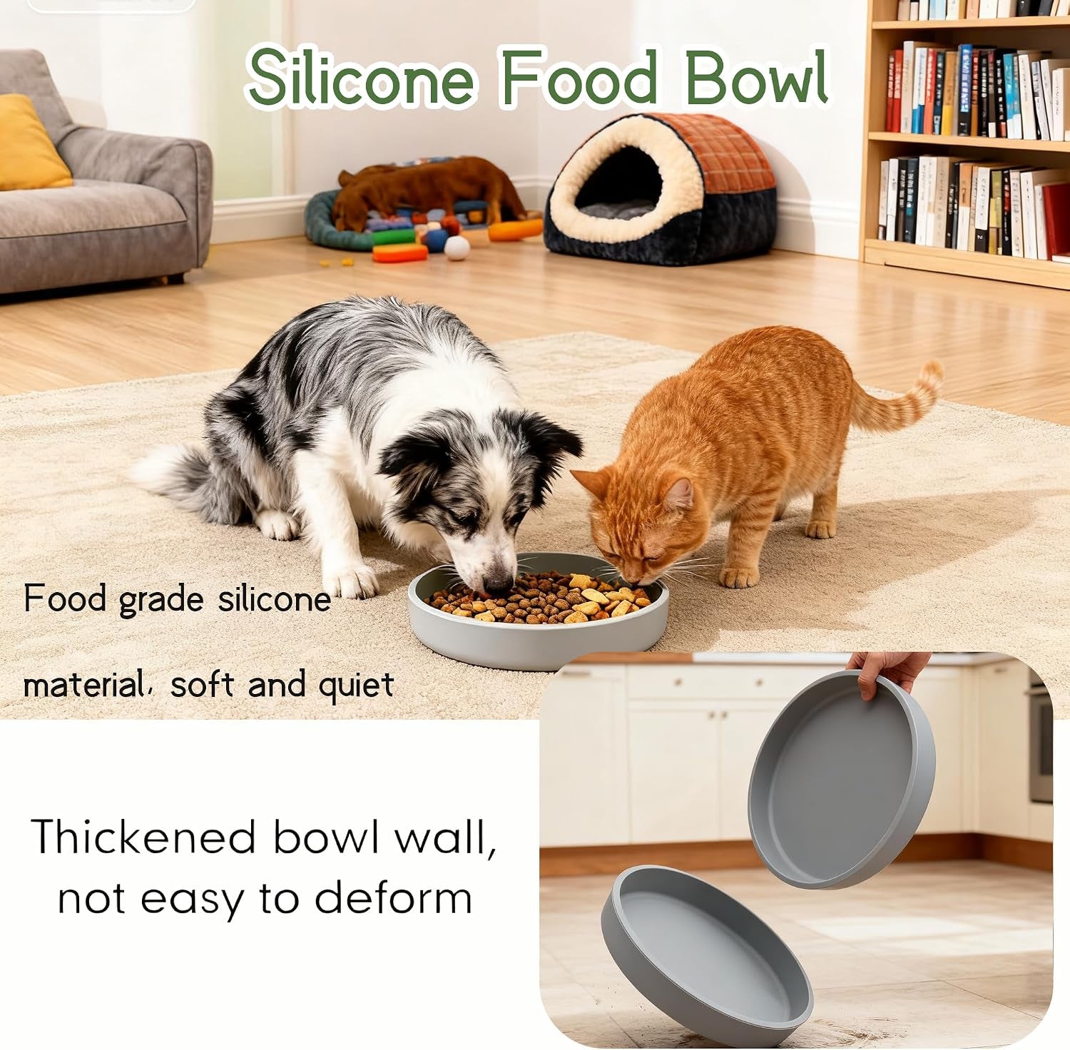 silicone-cat-bowl-shallow-non-slip-cat-dishes-set-of-2-relief-whisker-fatigue-small-pet-dog-bowls-for-dry-wet-food-round-grey