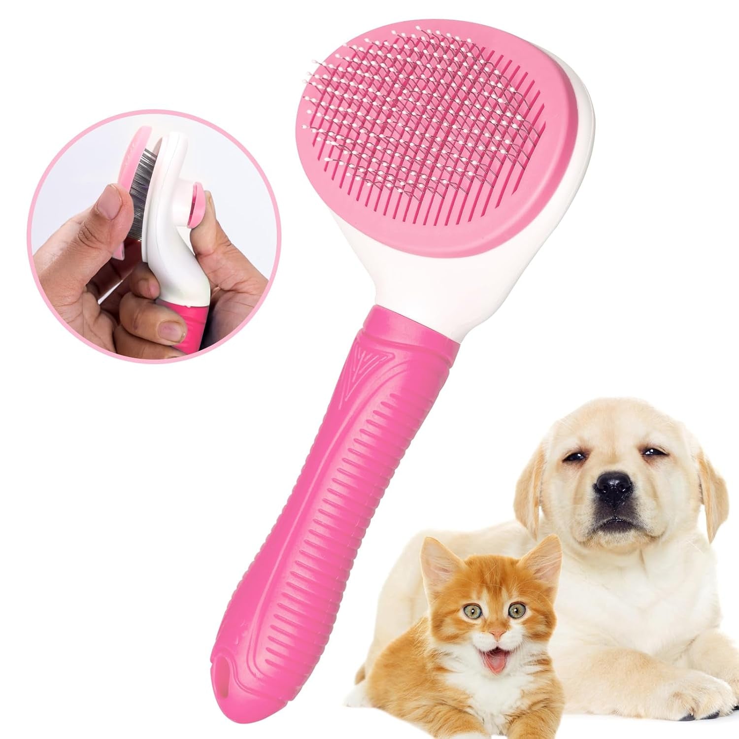 aogeili-self-cleaning-slicker-brush-skin-friendly-deshedding-grooming-tool-for-dogs-cats-bunny-one-click-release-removes-loose-undercoat-mats-tangles-for-long-short-hair-shedding-pets