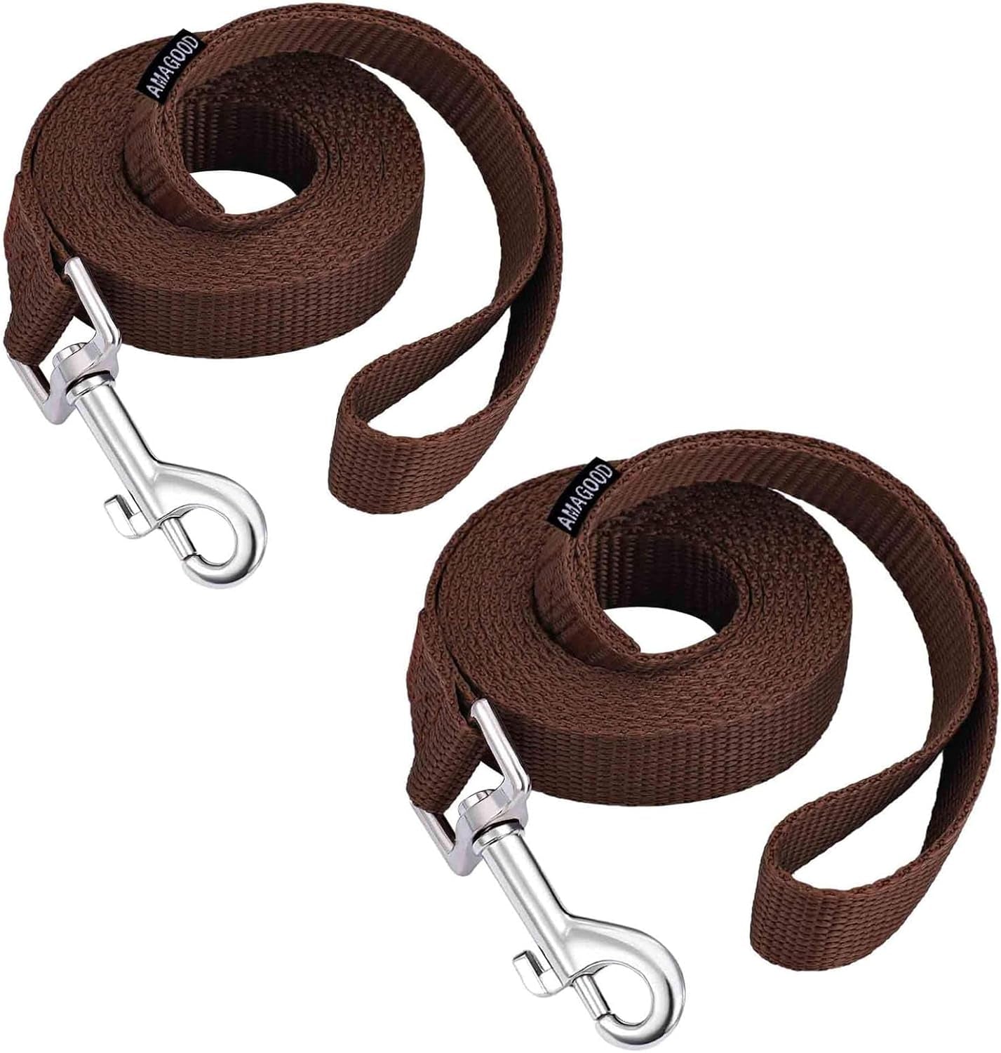 amagood-6-ft-puppy-leash-strong-traditional-style-with-easy-to-use-collar-hook-great-for-small-medium-and-large-dogs-5-8in-x-6-ft-purple