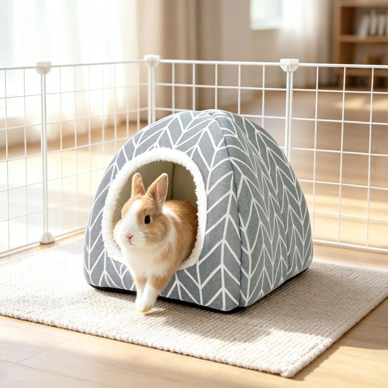 guinea-pig-hideout-bed-dwarf-rabbit-house-cave-cozy-hide-out-cage-accessories-for-little-bunny-hedgehog-ferret-chinchilla-other-small-animals-grey