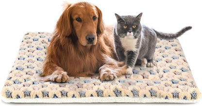 Mora Pets Cat Bed Dog Crate Pad Ultra Soft Pet Bed with Cute Star Print Washable Crate Mat for Small Dogs and Indoor Cats Reversible Fleece Dog Kennel Pad Cat Carrier Mat 14 X 17.5 Inch Grey18