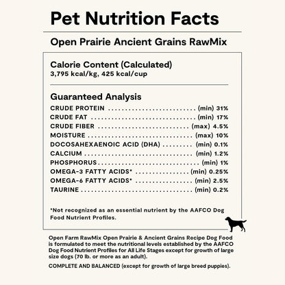 Open Farm Rawmix Ancient Grains Dry Dog Food, Wild Ocean Kibble, 20Lb Bag | Wild-Caught Whitefish, Salmon and Rockfish, Freeze Dried Raw Chunks, 100% Traceable Ingredients, Non-Gmo Fruits & Veggies.7