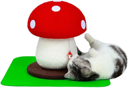 Mushroom Cat Scratching Post - Unique Design, Sisal-Wrapped, Ideal for Medium and Small Cat, Cat Scratcher Cute with 100% Sisal Covered Scratching Post9