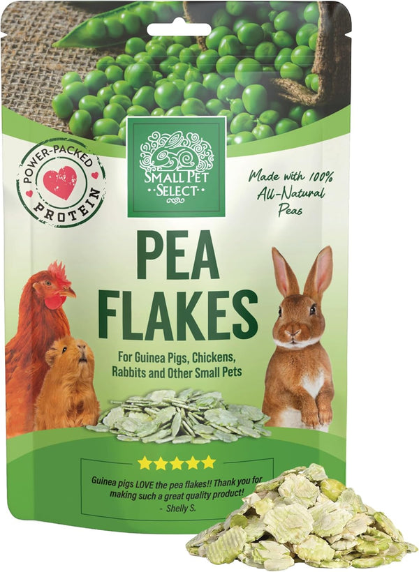 Small Pet Select Pea Flakes Treats for Rabbits & Guinea Pigs, 1 Lb | Natural Wholesome Snack, High Fiber, for Bunnies, Hamsters, Chickens, Chinchillas & Small Pets1