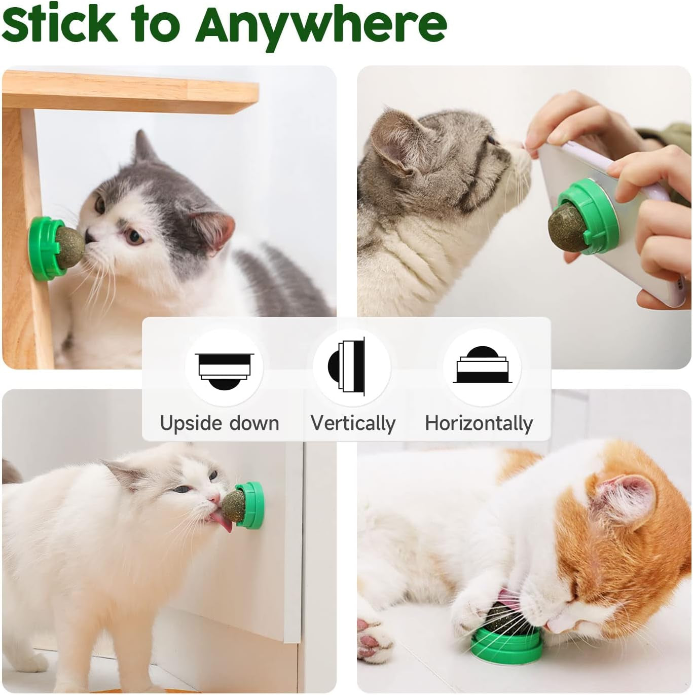 potaroma-catnip-toys-balls-4-pcs-with-extra-cat-energy-ball-edible-kitten-catnip-silvervine-toys-for-cats-lick-healthy-kitty-teeth-cleaning-dental-chew-toys-cat-wall-treats-green