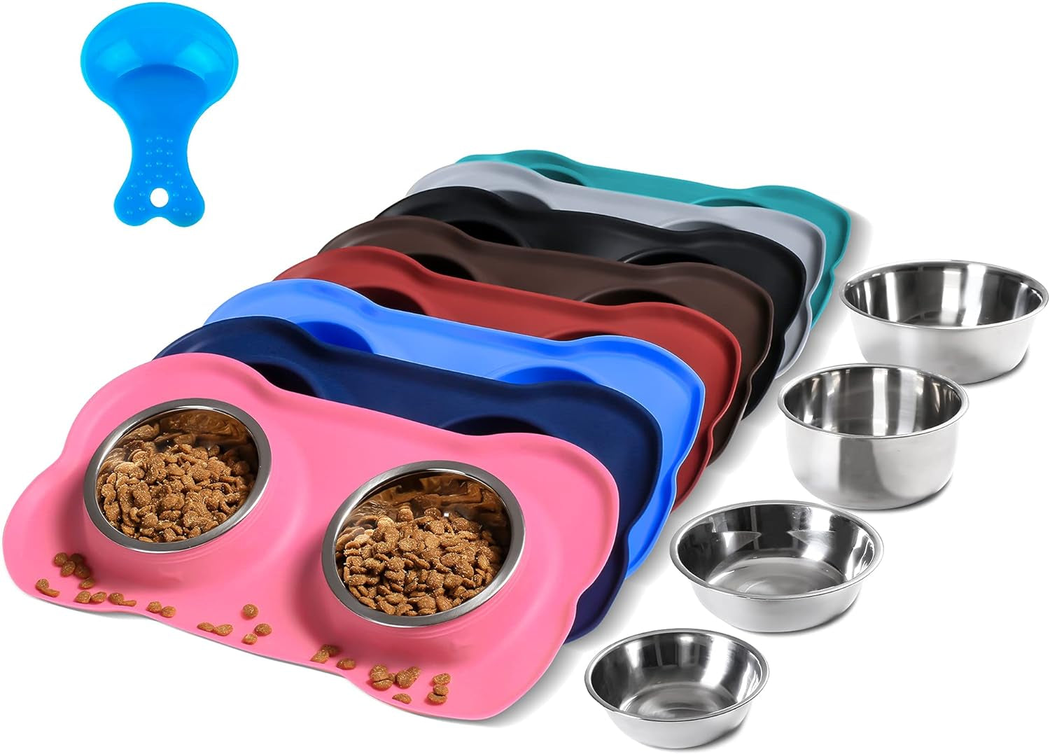 hubulk-pet-dog-bowls-2-stainless-steel-dog-bowl-with-no-spill-non-skid-silicone-mat-pet-food-scoop-water-and-food-feeder-bowls-for-feeding-small-medium-large-dogs-cats-puppies-s-pink