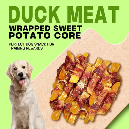 Duck Meat Wrapped Sweet Potato Dog Treats - 10 Oz (285G) Natural Jerky, Hypoallergenic for Sensitive Stomachs, Fiber-Rich, Healthy Snacks for Dogs9