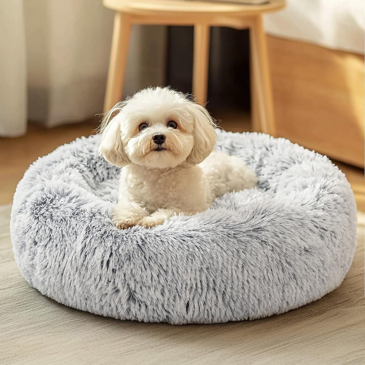 jollyvogue-small-dog-bed-calming-soft-anti-anxiety-donut-cat-bed-washable-round-fluffy-cushion-for-small-and-medium-pets-20