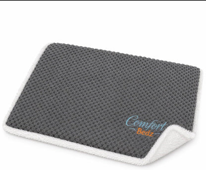 Orthopedic Dog and Cat Bed, Plush Calming Pet Mat, Gray, for Small Dogs and Cats 50 Cm1