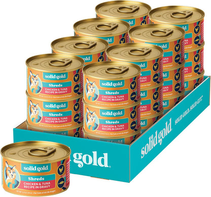 Solid Gold Wet Cat Food Pate for Indoor Cats - Healthy Canned Cat Food Pate W/Real Chicken, Omega Fatty Acids, Vitamins & Minerals - Grain Free & Gluten Free Can Meals for Cats & Kittens - 24Ct/3Oz17