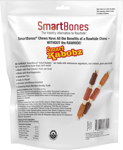 Smartbones Smart Kabobz with Real Chicken, Pork and Duck, Rawhide-Free Chews for Dogs, 18 Count2