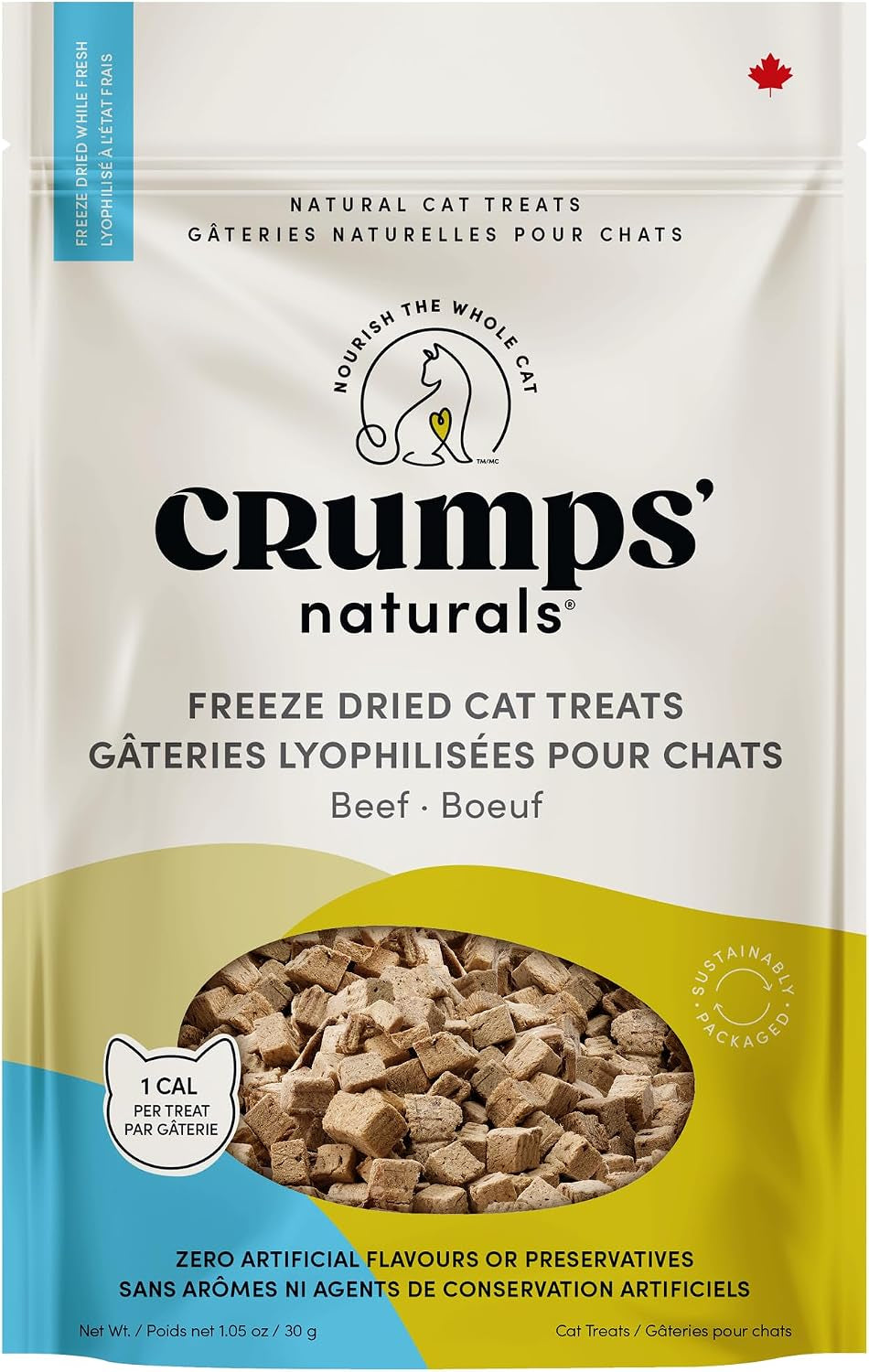 crumps-naturals-freeze-dried-cat-treats-beef-1-05oz-cat-treats