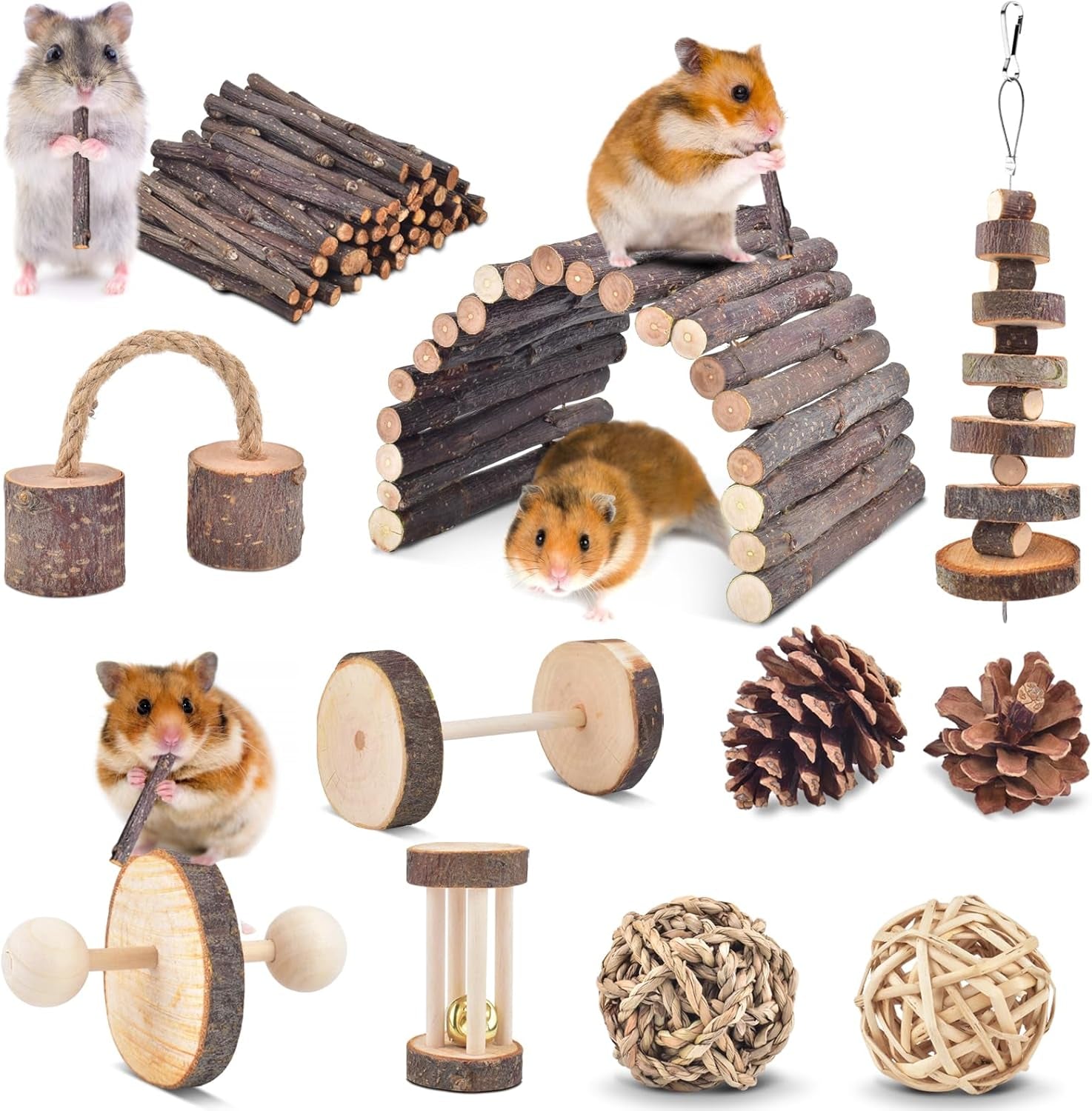 erkoon-11-pack-chinchillas-chew-toys-toys-accessories-for-teeth-care-natural-apple-wood-ladder-bell-roller-for-russian-hamster-gerbils-rats-guinea-pigs-11pcs