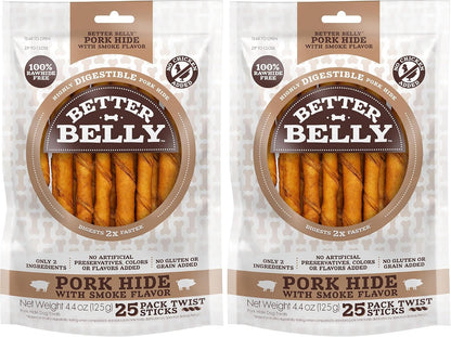 Better Belly Proteins with Real Lamb Twists, Digestible Rawhide for Dogs, 25 Count7
