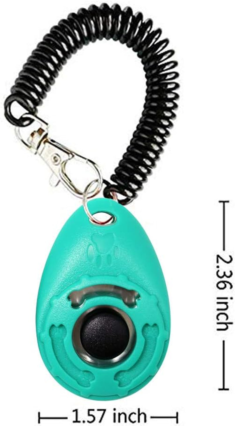 oyefly-dog-training-clicker-with-wrist-strap-durable-lightweight-easy-to-use-pet-training-clicker-for-cats-puppy-birds-horses-perfect-for-behavioral-training-2-pack-black-and-water-lake-blue