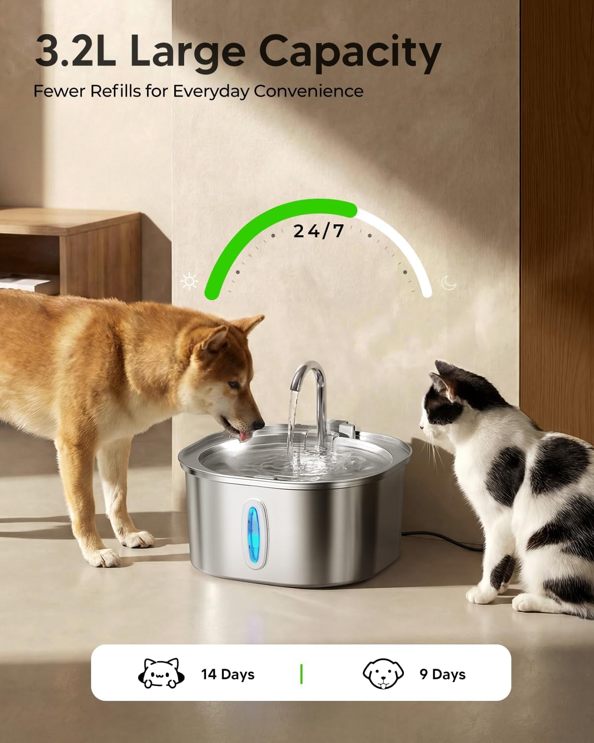 pektaco-cat-water-fountain-3-2l-108oz-stainless-steel-pet-water-fountain-cat-drinking-fountain-dishwasher-safe-with-triple-filtration-quiet-pump-and-visible-water-window-for-cats-and-small-pets