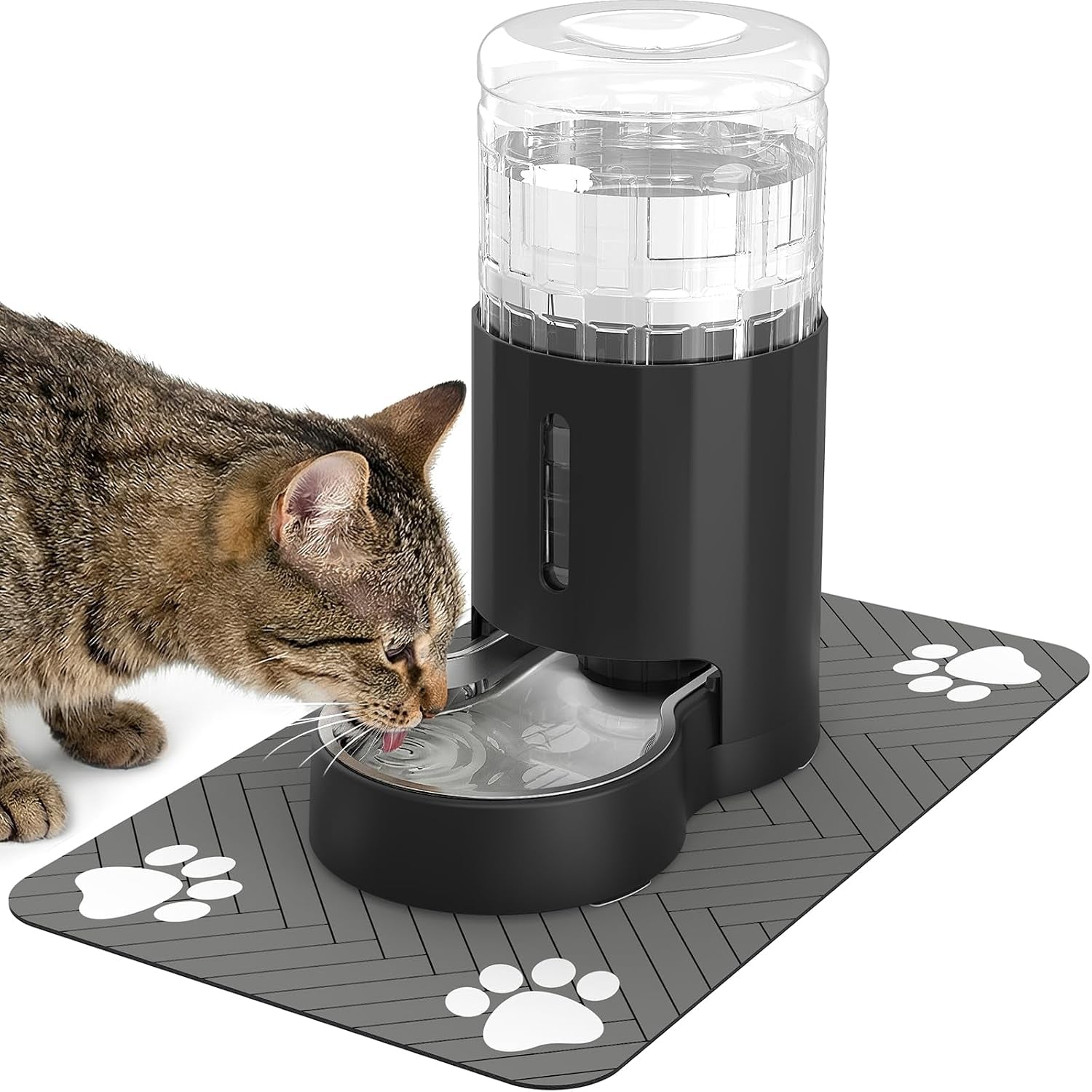 junspow-cat-water-dispenser-and-stainless-steel-bowl-automatic-gravity-water-dispenser-for-cats-or-small-medium-size-dogs-large-capacity-easy-to-clean-and-safe-for-pets