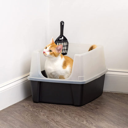 IRIS USA Large High Sided Cat Litter Box, Scatter Shield | High Kickers, Kick-Proof Sides, Extra Deep Pan, Raised Edge Protection, Keeps Floor Clean, Easy Daily Scoop7