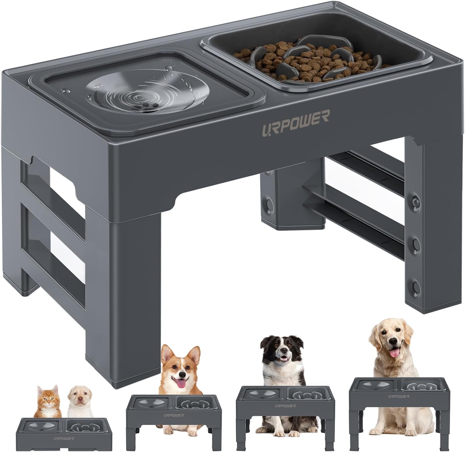 urpower-2-in-1-elevated-slow-feeder-dog-bowls-with-no-spill-water-bowl-4-height-adjustable-raised-dog-bowls-non-slip-food-and-water-bowls-with-stand-for-small-medium-large-dogs-cats-and-pets