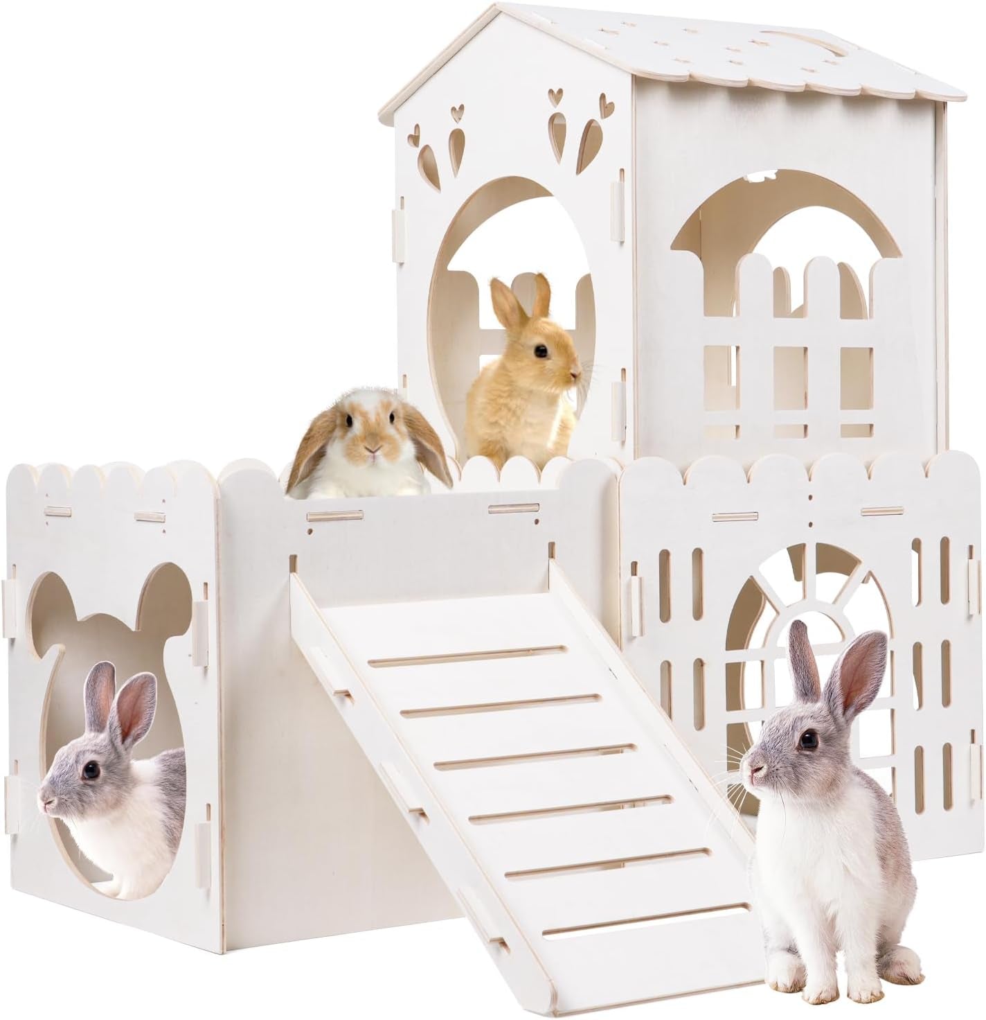 large-rabbit-house-wooden-bunny-castle-with-3-houses-indoor-rabbit-guinea-pig-cage-multistory-climbing-tower-sturdy-wooden-castle-small-animal-hideaway-tunnel