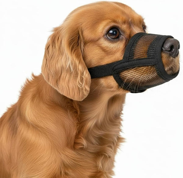 Dog Muzzle Medium Sized Dogs - Soft Muzzle for Medium Sized Dog with Air Mesh | Mussle to Stop Biting Barking and Chewing | Allows Panting and Drinking1