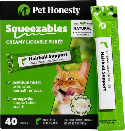 Cat Hairball Remedy Treats - Dual Texture Crunchy Creamy Hairball Treatment for Cats, Furball Relief Control Supplement with Fiber, Fish Oil for Indoor Cats Skin Coat Digestion (30-Day Supply)14