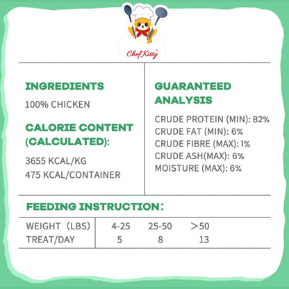 Freeze Dried Chicken Cat Treats | Healthy Dog Food Toppers 100% Human Grade | Single Ingredient, Grain Free Chicken Dog Treats | Inspected & Tested in USA | No Additives or Preservatives, 3.5 Oz9