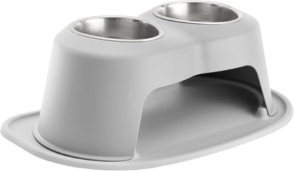Weathertech Double High Pet Feeding System - Elevated Dog/Cat Bowls - 8 Inch High Dark Grey (DHC3208DGDG)25