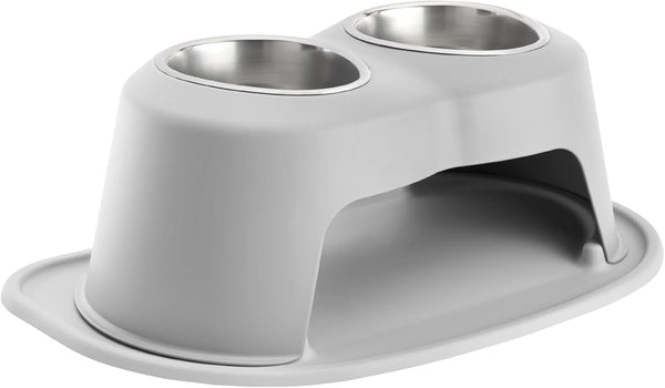 Weathertech Double High Pet Feeding System - Elevated Dog/Cat Bowls - 8 Inch High Dark Grey (DHC3208DGDG)25
