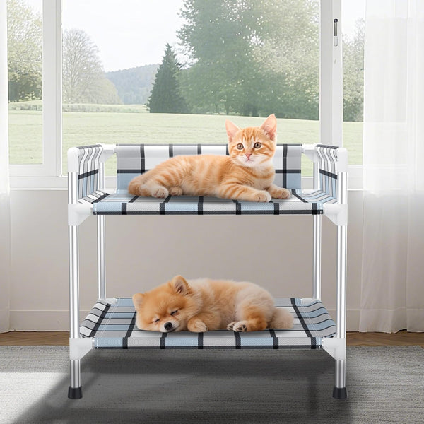 Bedside Dog Bunk Bed with Guardrail, 2 Layers Window Perch Sleeper Dogs Cot | 2-Tier Bedside Sleeper with 3-Fence, Double Elevated Human Dog Bed for Multi-Pet Households, Medium8