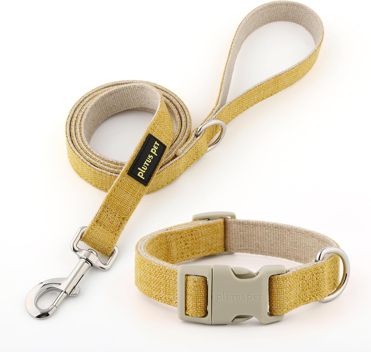 plutus-pet-cotton-hemp-dog-collar-and-leash-set-adjustable-collar-for-small-medium-and-large-dogs-heavy-duty-and-soft-on-skin-lavender-s