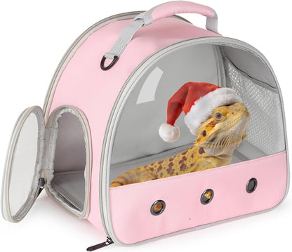 Bearded Dragon Travel Carrier,Lizards Carrier, Small Animal Travel Carrier for Sugar Glider Hedgehog Rat Parrot Bird Guinea Pig, Portable Guinea Pig Travel Bag for 219