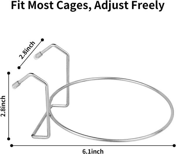 Fri4Free 2PCS 8Oz Stainless Steel Hanging Kennel Water Bowls | Easy to Use, No Spill, Fits Small Crate Kennel Cage Catio, for Dogs Puppies Cats Small Pet, Food & Water Feeding Holder3
