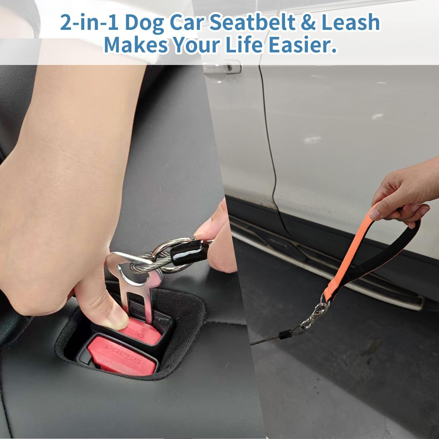2pcs-dog-car-seat-belt-chew-proof-pet-safety-belt-for-dogs-2-in-1-heavy-duty-dog-car-seatbelt-restraint-waterproof-steel-wire-dog-leash-black-2-24inch-60cm