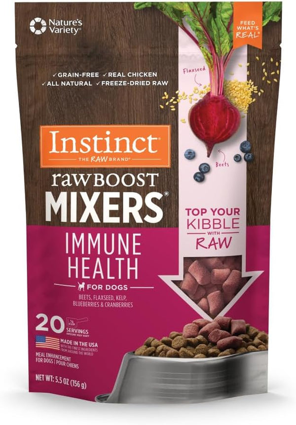 Instinct Freeze Dried Mixers, Dog Food Toppers, Gut Health, 5.5 Oz. Bag15