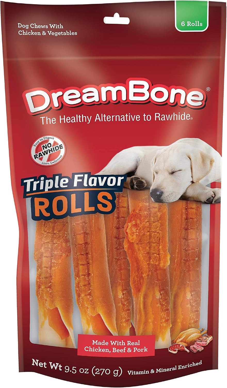 dreambone-triple-flavor-twisties-dog-treats-daily-rawhide-free-chew-digests-safely-with-real-protein-beef-pork-chicken-and-veggies-25-count