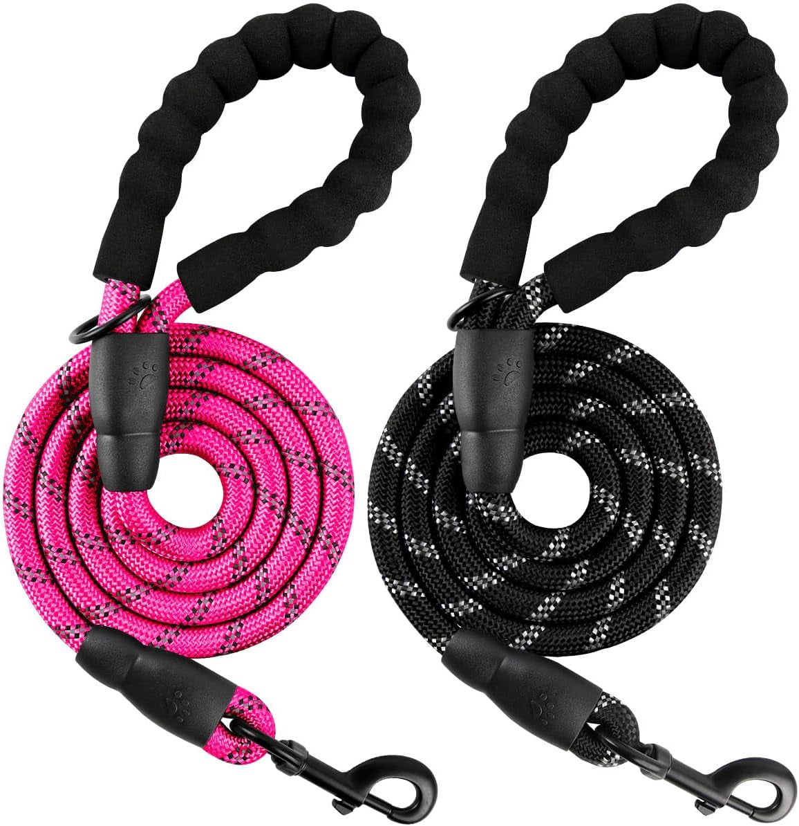 barkbay-dog-leashes-for-large-dogs-heavy-duty-dog-leash-4-5-6-ft-with-comfortable-padded-handle-and-highly-reflective-threads-for-medium-large-dogs-walking-training-running-5ft-1-2-pink