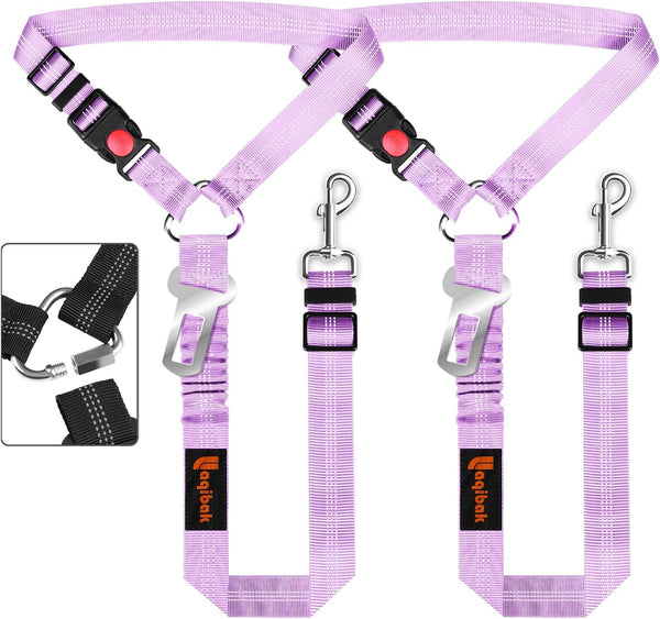 Removable Dog Seat Belt Harness for Car, 3 in 1 Pet Dog Car Seatbelt Leash, Retractable Restraint Secures to Vehicle Headrest & Adjustable Reflective Bungee Dog Seatbelt Tether, Blue and Black | Retractable Headrest-Mounted,Restraint & Adjustable Reflective Bungee Dog Seatbelt Tether,Blue and Black14