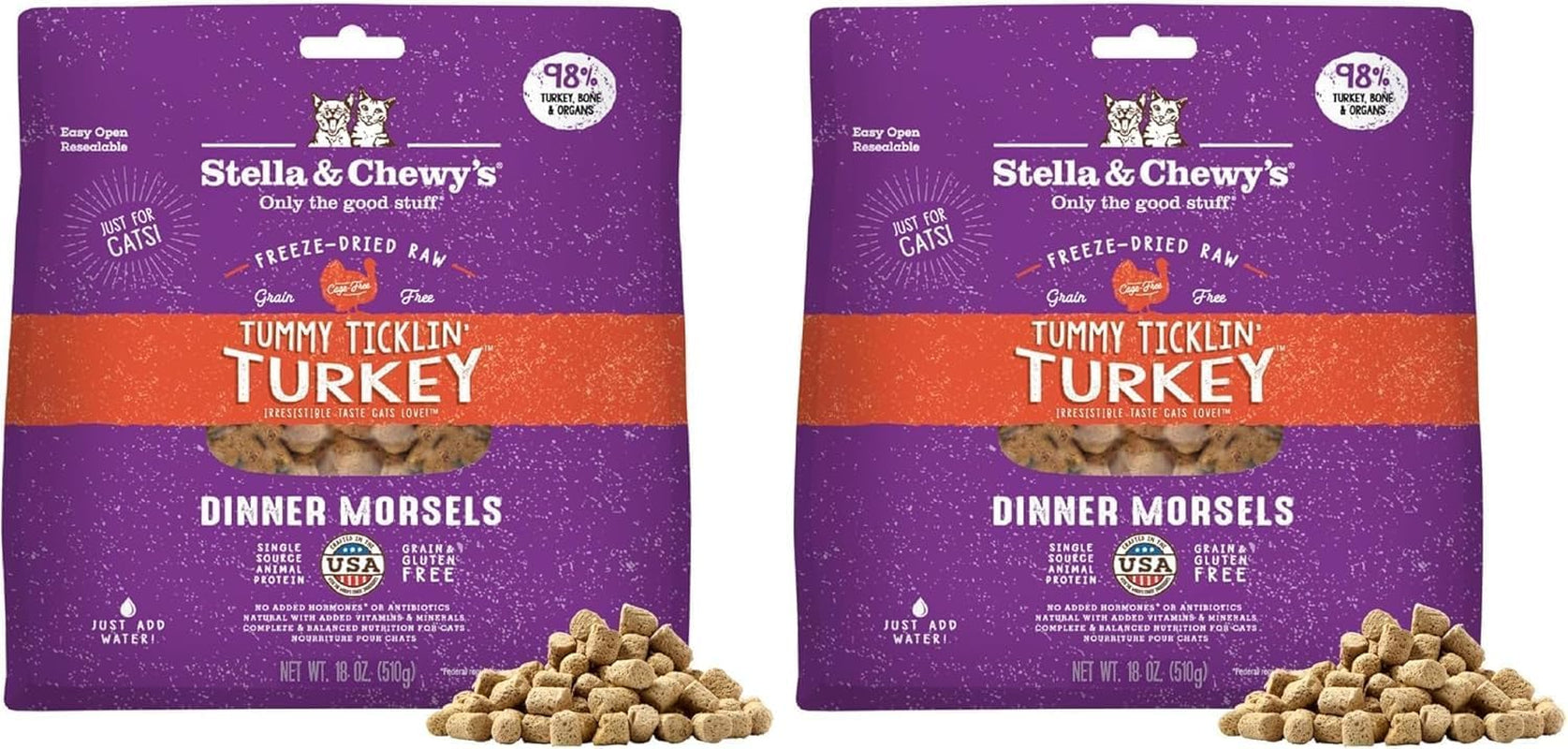stella-chewys-freeze-dried-raw-cat-dinner-morsels-premium-chicken-recipe-with-98-cage-free-meat-organs-natural-grain-free-cat-kitten-food-made-in-usa-3-5-oz