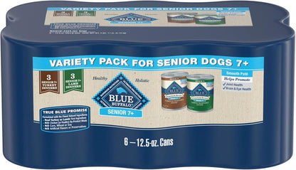 Blue Buffalo Homestyle Recipe Chicken & Vegetable Dinner Paté Natural Wet Dog Food for Senior 7+ Dogs, Made with Natural Ingredients, Vitamins & Minerals, 12.5-Oz. Can (12 Count)15